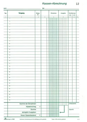 Produktbild von Formularbuch Kassenbuch A4 2x50 Blatt nummeriert Packung mit 5 Stück