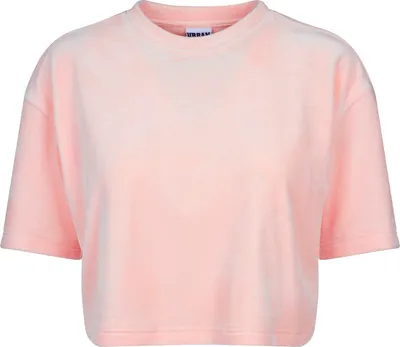 Immagine prodotto di T-shirt da donna Urban Classics Ladies Velvet Short Kimono Tee rosa - L