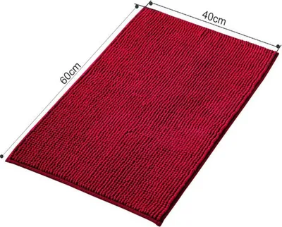 Obrázek produktu pro Měkká a savá® protiskluzová koupelnová rohožka Unyqoos do sprchy a vany, červená, 40 x 60 cm