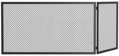 Produktbild von Kaminschutzgitter Faltbarer Funkenschutz aus Metall 141 x 50 cm, für Kamin