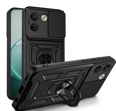 Produktbild von Outdoor Hülle für Xiaomi Redmi Note 17 Pro Max 5G Handyhülle mit Kameraschutz & Ringhalter Schwarz
