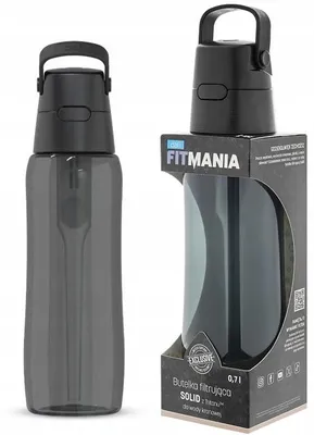 Zdjęcie produktu dla Butelka filtrująca Dafi Solid, 0,7 L, czarna, edycja Fitmania, z wkładem filtrującym