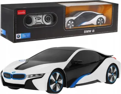 Obrázok produktu pre COIL autíčka na diaľkové ovládanie, detské autíčko na diaľkové ovládanie s diaľkovým ovládaním, BMW R/C i8-UV, mierka 1:24, frekvencia: 2,4 GHz, pre deti od 3 rokov, biele