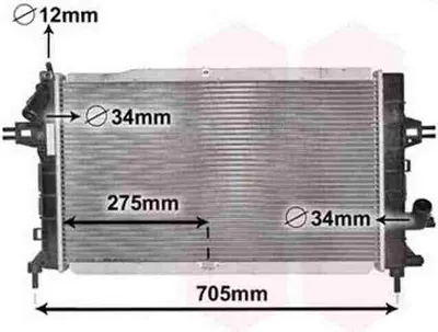 Produktbild von Van Wezel Wasserkühler für Opel Astra H Zafira B 1,3 1,7 1,9 CDTI + 16V