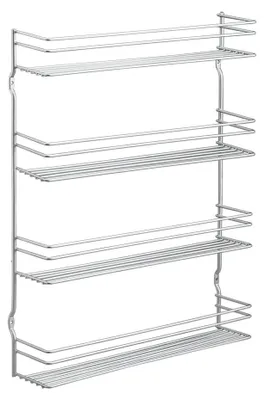 Obrázok produktu pre metaltex 364634039 metaltex Police na koreniny Pepito 4, 4 police, strieborná metalíza