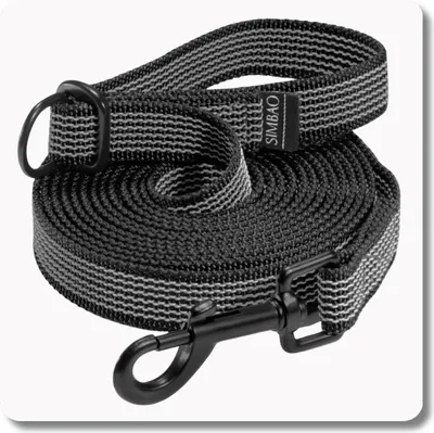 Zdjęcie produktu dla Regulowana smycz antypoślizgowa CZARNA - 5m, 86MM TWISTLOCK - pies 15-80kg