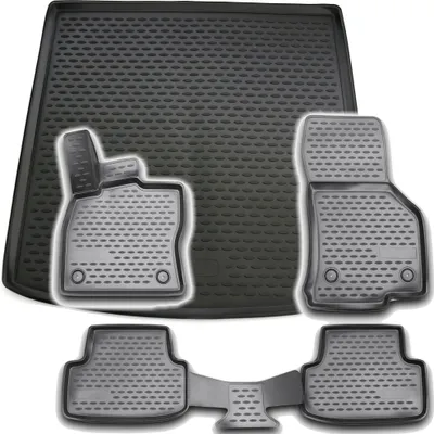 Produktbild von Gummi Kofferraumwanne + Fußmatten Set für VW Golf 7 5G, Bj. 2013-