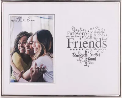 Produktbild von Celebrations - "With Love Friends" Herz Bilderrahmen WD3504 (Einheitsgröße) (Weiß)