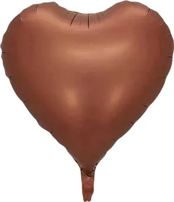 Produktbild von HERZ Folienballon Matt BRAUN 45cm