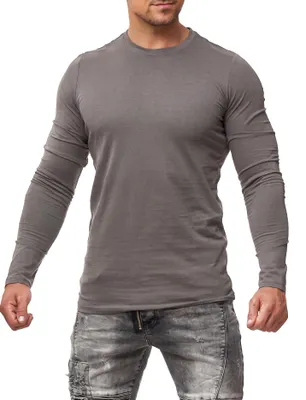 Produktbild von Mivaro Herren Langarmshirt Basic aus 100% Baumwolle – Longsleeve T-Shirt Langarm Regular Fit - atmungsaktiv - bis 5XL - ideal für Arbeit & Freizeit