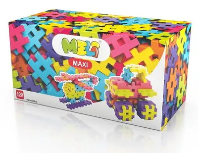Immagine prodotto di Meli Maxi 100 - Blocchi da costruzione creativi per mani piccole, giocattolo per bambini da 1 in su