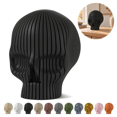 Zdjęcie produktu dla Czaszka dekoracyjna na Halloween — 11,3 cm – Czarny