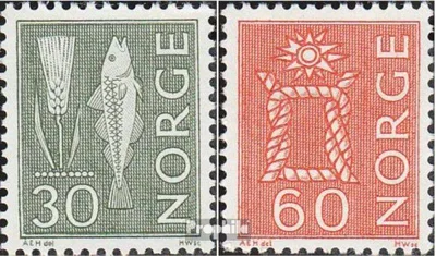 Produktbild von Briefmarken Norwegen 1964 Mi 524xA-525xA (kompl.Ausg.) postfrisch Freimarken: Landestypische Motive