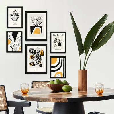6 Poster Früchte, abstrakt, A3 & A4, ohne Rahmen