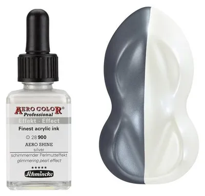 Produktbild von Schmincke AERO COLOR Professional Effect flüssige Acrylfarbe 28 ml - 915 AERO METALLIC brillant Gold