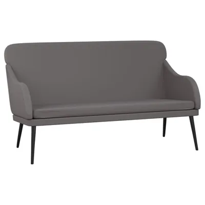 Image de vidaXL Banc Gris 110x76x80 cm Similicuir