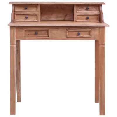 Immagine prodotto di Scrivania con Cassetti 90x50x101 cm in Legno Massello di Mogano