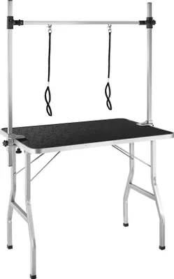 Produktbild von Trimmtisch mit höhenverstellbarem Galgen und 2 Schlingen Belastbarkeit 60 kg