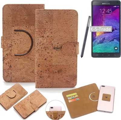 Produktbild von K-S-Trade Handy Hülle Schutz Hülle kompatibel mit Samsung Galaxy Note 4 Handyhülle Schutzhülle Korkhülle Kork-Hülle 1x