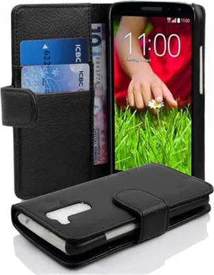 Produktbild von Cadorabo Schutzhülle für LG G2 MINI Hülle in Schwarz Handyhülle Etui Case Backcover Kunstleder Tasche
