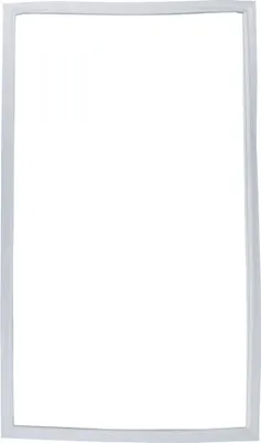 A white refrigerator door seal on a white background.