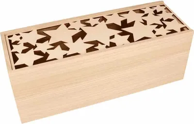 Produktbild von Aufbewahrungsbox mit Sternendeckel - 33 x 12 x 12 cm