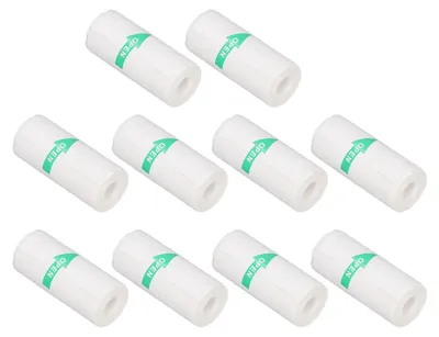 Immagine prodotto di Solidchoice - 10 rotoli di carta termica per stampanti, formato 57x25 mm, autoadesiva, ideale per etichette e foto