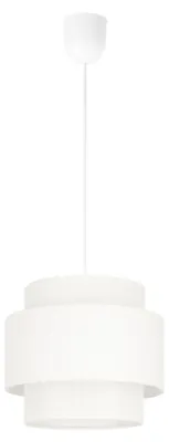 Produktbild von Hängeleuchte Metall E27 Ø 20 cm rund H: max. 90 cm Weiß Modern Pendelleuchte