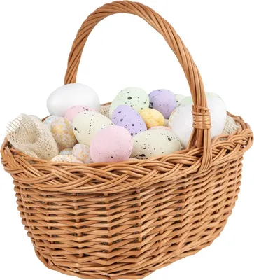 Produktbild von Creative Home Osterkörbchen Osterkorb Picknickkorb Weidenkorb mit Henkel Einkaufskorb | 30 x 27 x 24 cm (+/- 1 cm) | Naturbraun