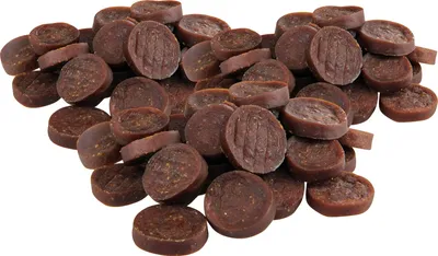 Produktbild von 5x80g Schecker WILD Tuna Thunfischtaler - ein Leckerbissen für Hunde