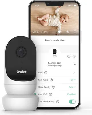 Immagine prodotto di Owlet Cam 2: telecamera baby monitor HD intelligente bianca