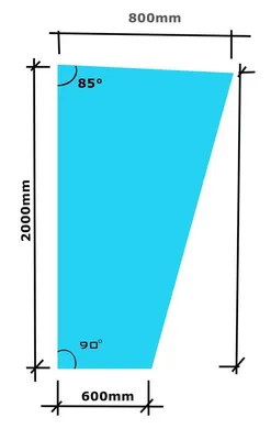 Produktbild von Glaszentrum Hagen 80x200x60 cm Seitenteil für Vordächer Klarglas