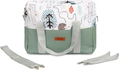 Produktbild von SENSILLO - Wickeltasche Kinderwagen Organizer - Kinderwagentasche mit Reißverschluss - Smaragdgrün