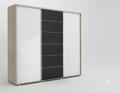 Zdjęcie produktu dla Szafa A28 sonoma, przesuwna - 250 x 62 x 215 cm