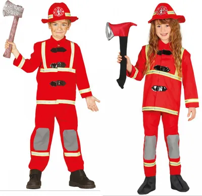 Produktbild von Feuerwehrmann Kostüm für Kinder Kinder Größe: XL (10-12)