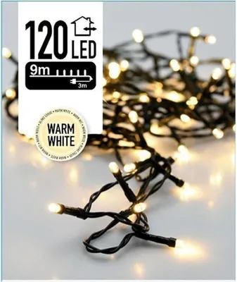 Produktbild von Nedis LICHTERKETTE 120 LED WW AUSSEN, Girlande, Grün, Weiß, Weihnachten, 12 m, Junge/Mädchen, Modern