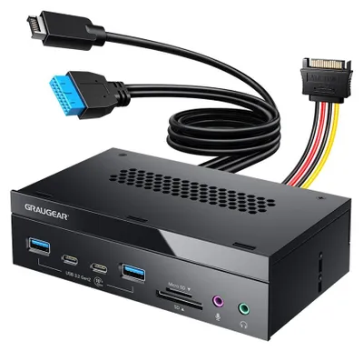 Produktbild von GrauGear Hub – für 5,25-Zoll-Schacht, mit Kartenleser