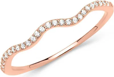 Produktbild von Filigraner roségold Ring 925er silber Zirkonia SR0384-R (Größe: 50mm)
