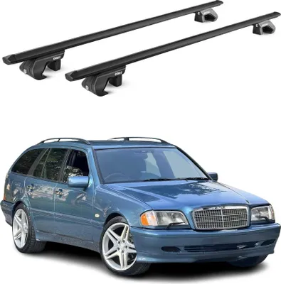 Image de Barres de toit transversales pour Mercedes Classe C S202 S203 S204 1993-2014 ABE