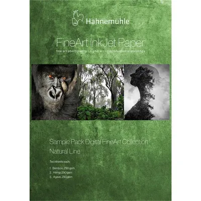 Produktbild von Hahnemühle Sample Pack Natural Line FineArt Inkjet-Papier - A3+ - 3 Qualitäten - 6 Blatt