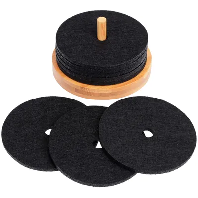 Produktbild von GRÄWE 8 Glasuntersetzer mit Halter schwarz