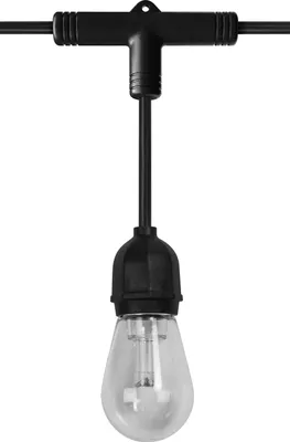 Zdjęcie produktu dla Łańcuch świetlny OSRAM SMART+ Outdoor WiFi, 4,5 W, 240 lm, czarny, ciepłe białe światło (3000 K) i światło RGB z 16 milionami kolorów, możliwość sterowania za pomocą aplikacji, kompatybilny z Amazon, Google, IP44