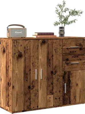 Immagine prodotto di vidaXL Credenza effetto legno vecchio 91x29,5x75 cm Materiale a base di legno