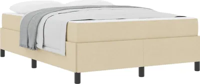 Produktbild von vidaXL Boxspringbett Creme 140 x 200 cm Stoff