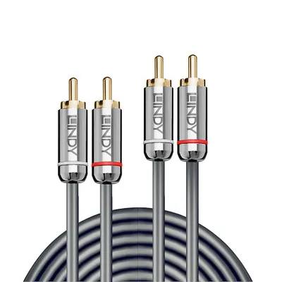 Produktbild von LINDY Audiokabel Dual Phono 3.5mm Cromo line 0.5m
