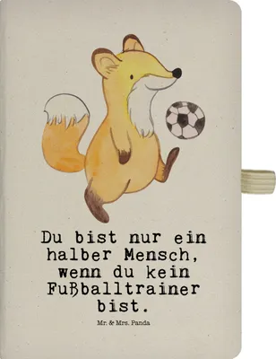 Produktbild von Mr. & Mrs. Panda notizbuch Fußballtrainer Herz - Transparent - Geschenk, Schreibbuch, Lustig, Fußballspiel, Kladde, Spruch, Reisetagebuch, Glücksbringer, Tagebuch
