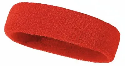 Obrázok produktu pre Červená potná čelenka – čelenka – potná čelenka – červená – čelenka – froté – bavlna – elastická – športová čelenka – športové príslušenstvo – CHPN