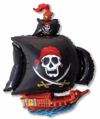 Image de Ballon en forme de bateau pirate, 60 cm - Flexmetal