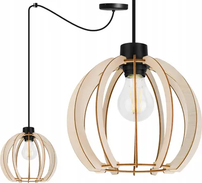 Immagine prodotto di Moderna Lampada A Sospensione A Led In Legno