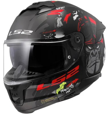 Produktbild von Ls2 Ff808 Stream Ii Angry Monkey Integralhelm Schwarz M Schwarz M
